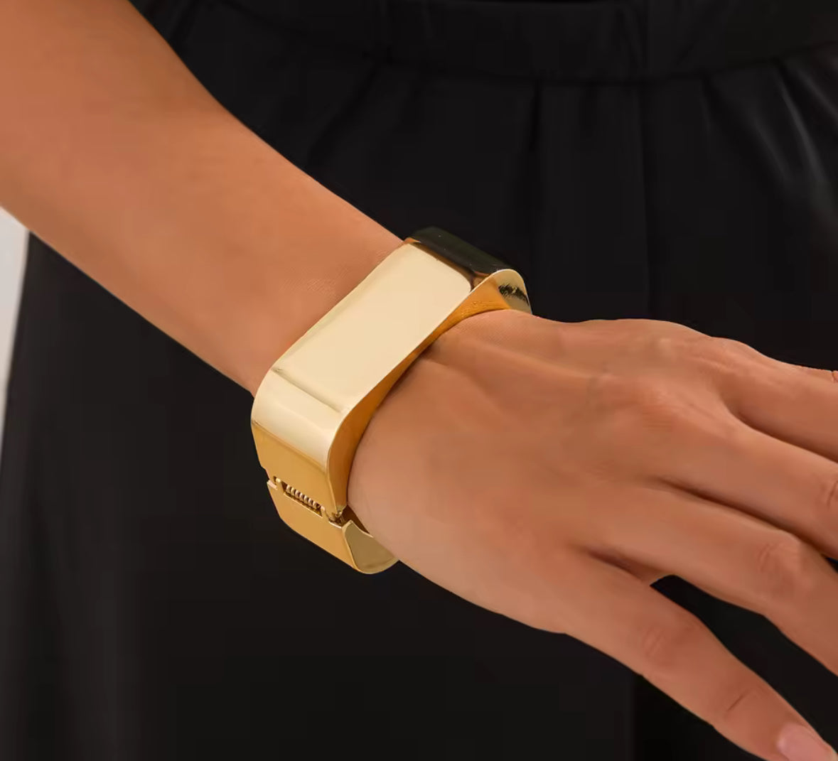 Gold Geometric Square Bangles