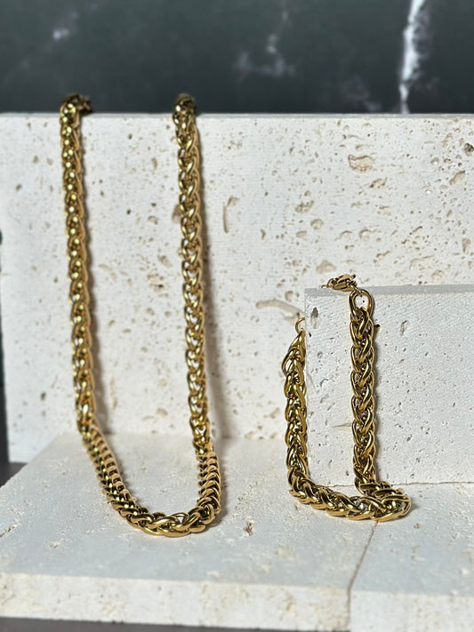 Gold Rope Chain Necklace